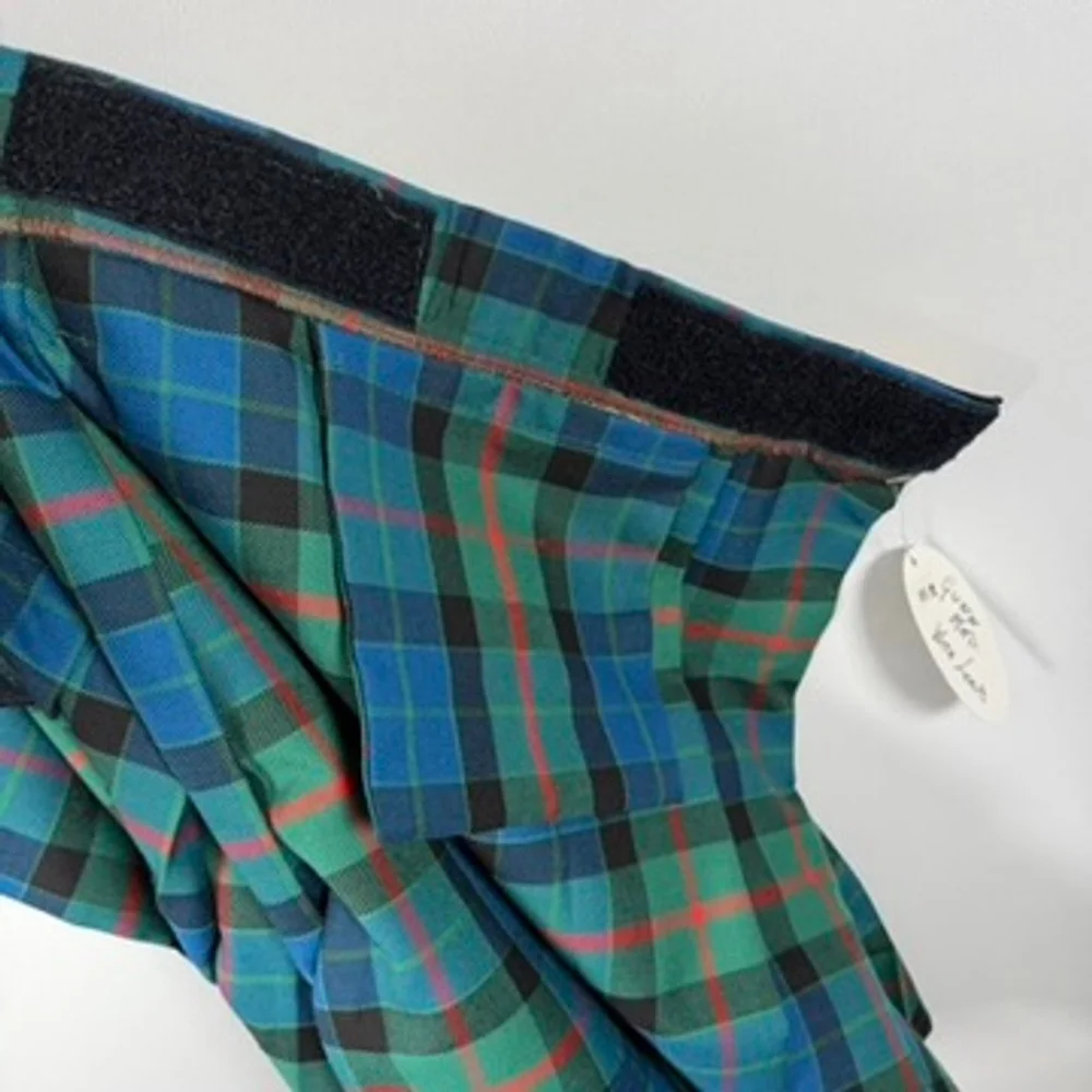 Sport Kilt Green Gunn Tartan Plaid Scottish USA Made Utility Adjustable Mens M - Picture 8 of 11